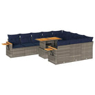 Loungebank voor tuin of terras in grijs materiaal met waterdichte tas - Grijs - Tuinsets