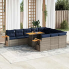 Loungebank voor tuin of terras in grijs materiaal met waterdichte tas - Grijs - Tuinsets