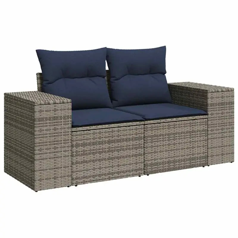 Loungebank voor tuin of terras in grijs materiaal met waterdichte zak - Tuinsets