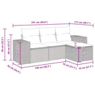 Loungebank voor tuin of terras in grijs materiaal met waterdichte zak - Tuinsets