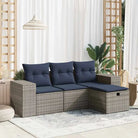 Loungebank voor tuin of terras in grijs materiaal met waterdichte zak - Tuinsets