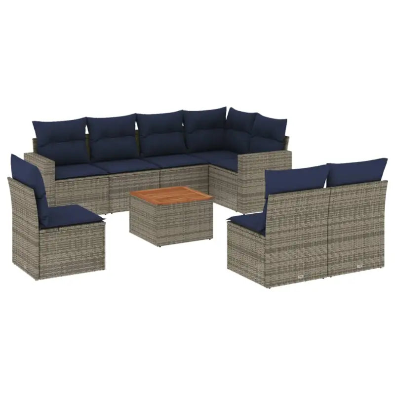 Loungebank voor tuin of terras in grijs materiaal van gepoedercoat staal - Tuinsets