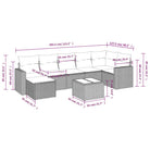 Loungebank voor tuin of terras met beige materiaal en gepoedercoat staal - Tuinsets