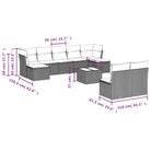 Loungebank voor tuin of terras met grijs materiaal en gepoedercoat staal - Tuinsets
