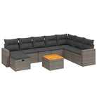 Loungebank voor tuin of terras met grijs materiaal en gepoedercoat staal - Tuinsets