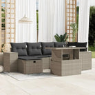 Loungebank voor tuin of terras met grijs materiaal en gepoedercoat staal - Lichtgrijs / zonder opbergruimte - Tuinsets
