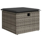 Loungebank voor tuin of terras met grijs materiaal en gepoedercoat staal - Tuinsets