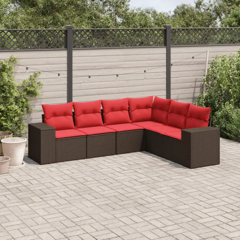 Loungebank voor tuin of terras van bruin materiaal met waterdichte tas - Tuinsets