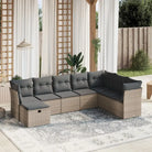 Loungebank voor tuin Terras met zwart gepoedercoat staal afmetingen - Grijs / zonder opbergruimte - Tuinsets