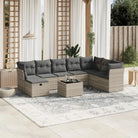Loungebank voor tuin Terras met zwart gepoedercoat staal afmetingen - Lichtgrijs / zonder opbergruimte - Tuinsets