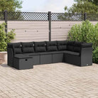Loungebank voor tuin Terras met zwart gepoedercoat staal afmetingen - Zwart / met opbergruimte - Tuinsets