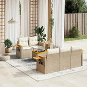 Loungebank voor tuin van poly rattan en gepoedercoat staal - Tuinsets