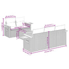 Loungebank voor tuin van poly rattan en gepoedercoat staal - Tuinsets