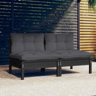 Loungebanken 2-zitsbank met massief grenenhout voor terras of tuin - Loungebanken
