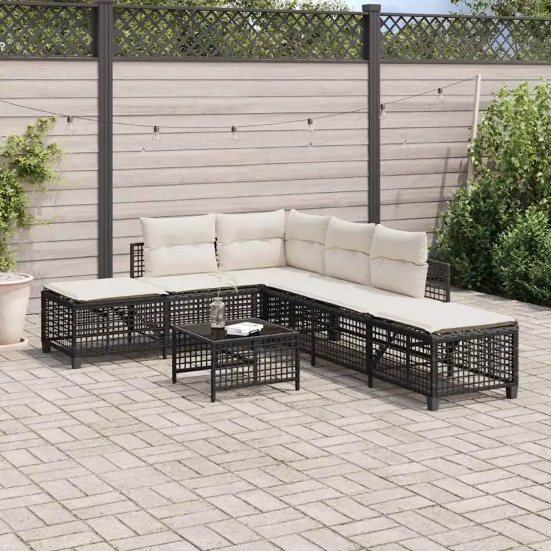Loungebanken in zwart materiaal met gepoedercoat staal afmetingen - Loungebanken