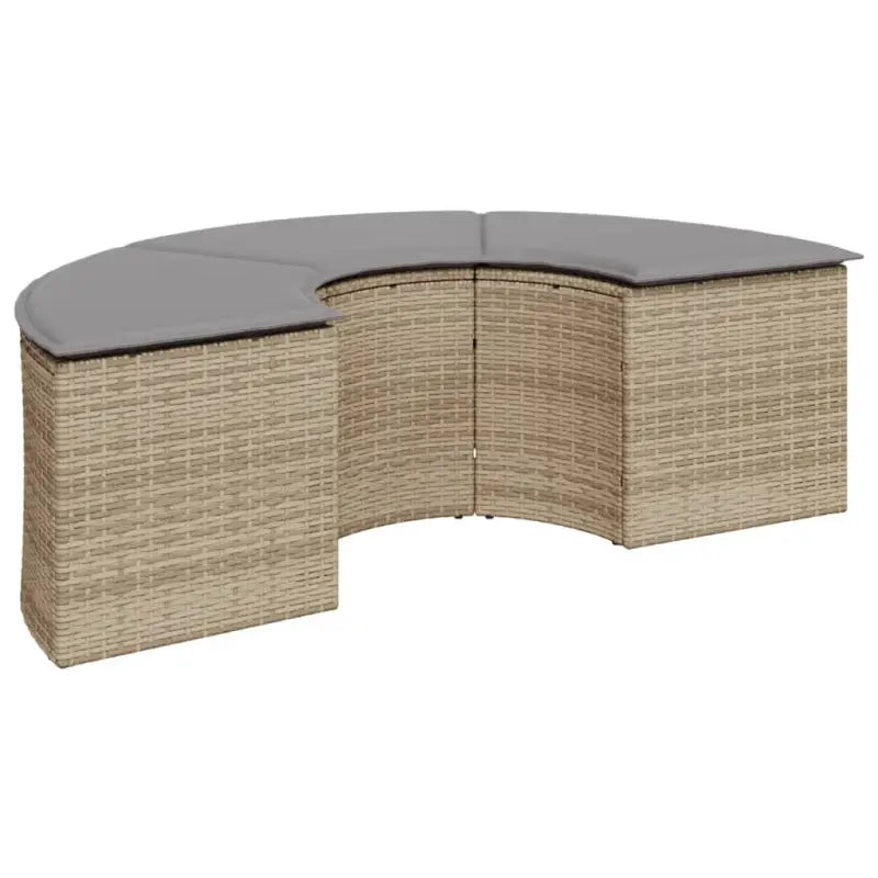 Loungebanken met poly rattan en gepoedercoat staal totale afmetingen - Loungebanken