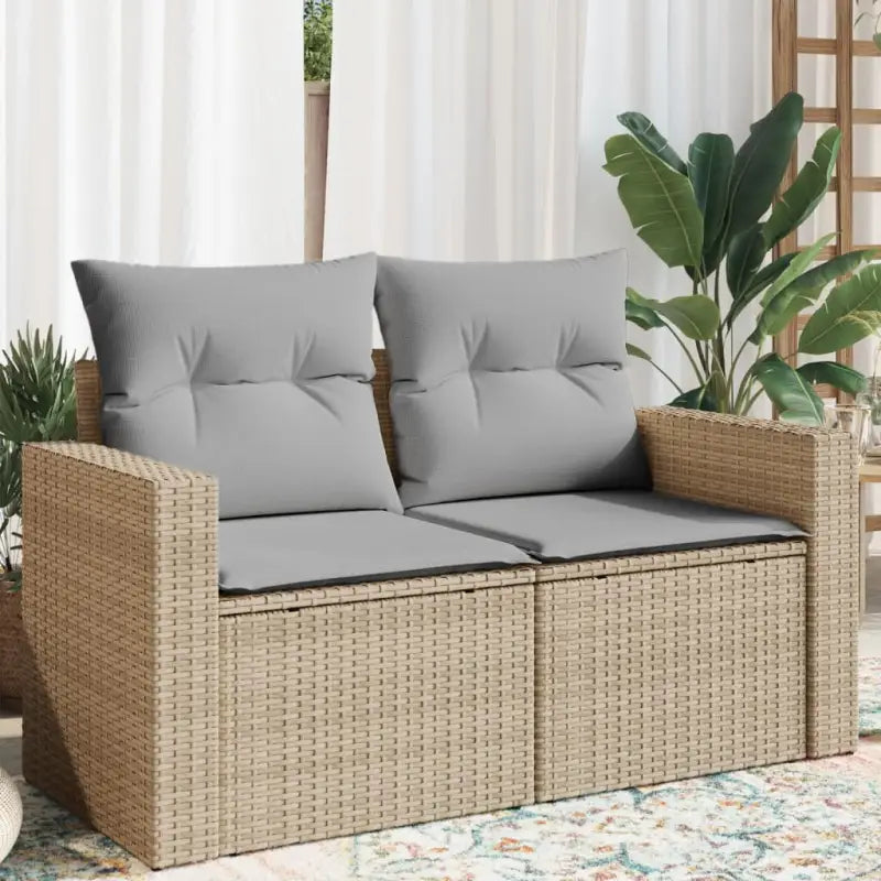 Loungebanken met poly rattan en waterdichte zak voor comfortabele zitervaring - Loungebanken