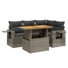 Loungebanken set in grijs materiaal van gepoedercoat staal voor tuin - Tuinsets