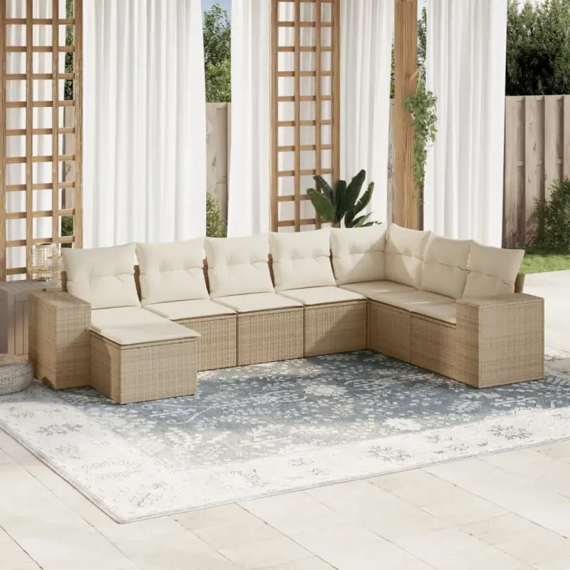 Loungebanken uit zwart materiaal en gepoedercoat staal voor je tuin - beige en crèmekleurig / Zonder tafel - Tuinsets