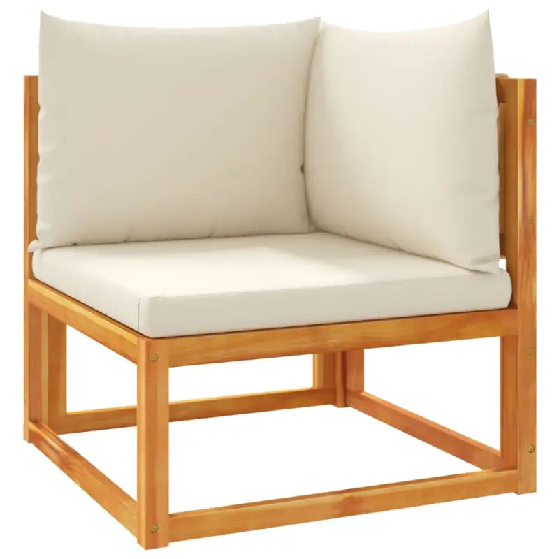Loungebanken van massief acaciahout met comfortabele zit- en rugkussens - Loungebanken