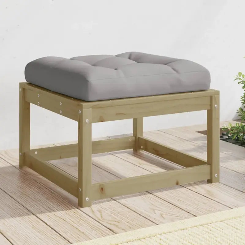 Loungebanken van massief grenenhout met modulair ontwerp voor je tuin - Naturel geïmpregneerd / met kussens / 1