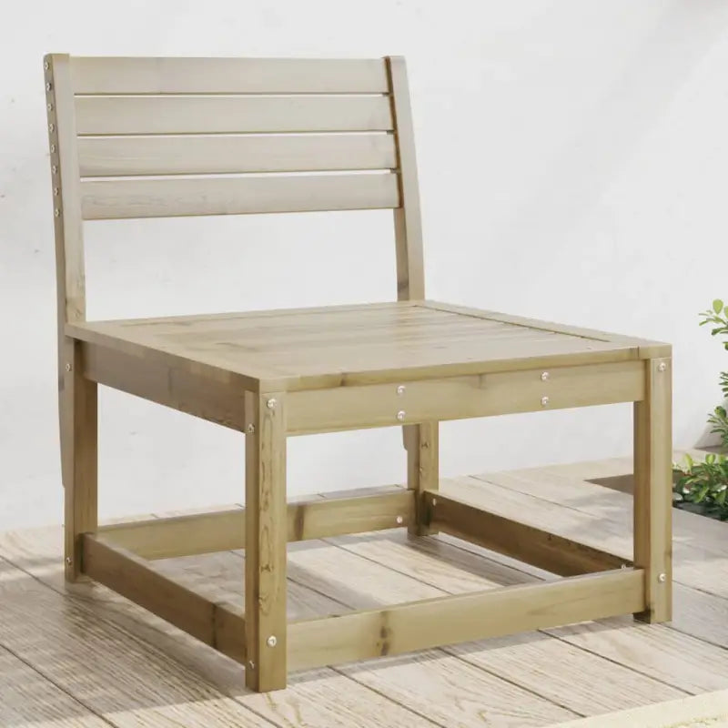 Loungebanken van massief grenenhout met modulair ontwerp voor tuin en terras - Naturel geïmpregneerd / zonder kussens