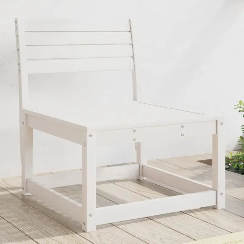 Loungebanken van massief grenenhout met modulair ontwerp voor tuin en terras - Wit / zonder kussens / 1 - Loungebanken