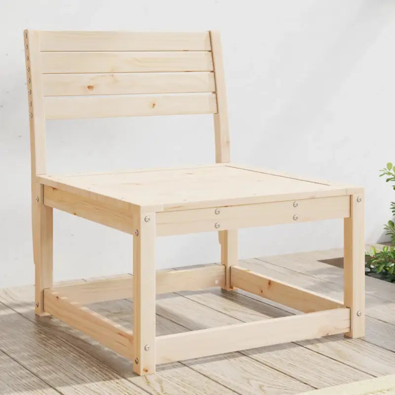 Loungebanken van massief grenenhout met modulair ontwerp voor tuin en terras - Natuurlijk grenenhout / zonder kussens