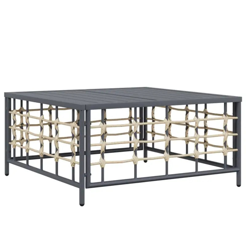 Loungebanken van poly rattan in antraciet materiaal met textileen afmetingen - Loungebanken