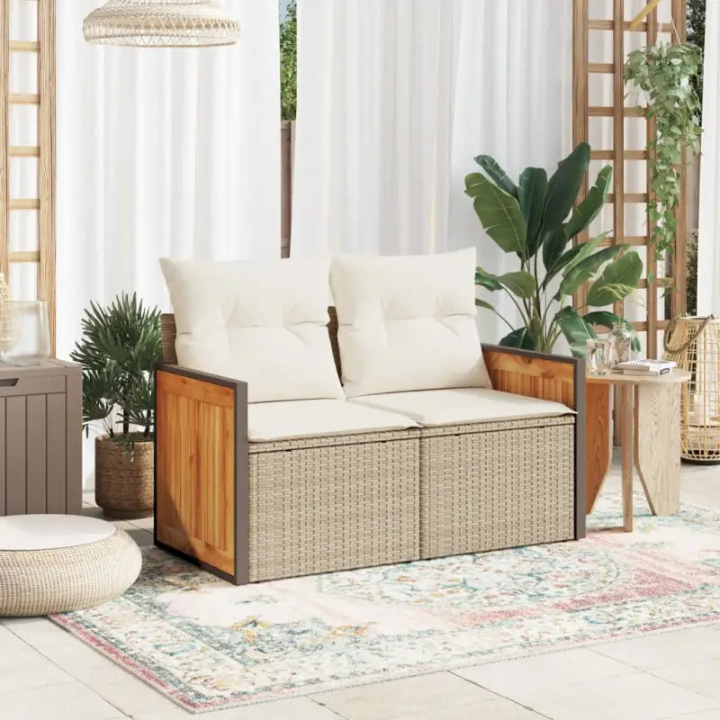 Loungebanken van poly rattan voor een comfortabele zitervaring met wasbare hoes - Loungebanken