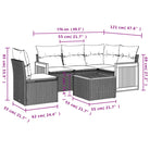 Loungebanks in beige materiaal en gepoedercoat staal met waterdichte zak - Tuinsets