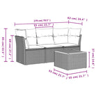 Loungebanks voor tuin met gepoedercoat staal en poly rattan - Tuinsets