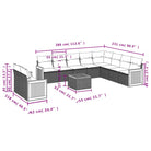 Loungebankset in grijs materiaal met gepoedercoat staal en waterdichte zak - Tuinsets
