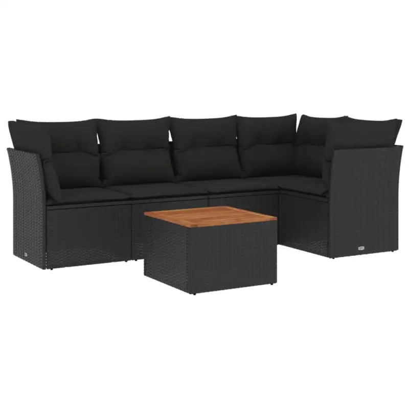 Loungebankset in zwart materiaal met gepoedercoat staal en waterdichte tas - Tuinsets