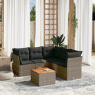 Loungebankset in zwart materiaal met gepoedercoat staal en waterdichte tas - grijs en donkergrijs / 2x middle + 3x