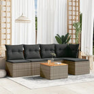Loungebankset van beige materiaal met gepoedercoat staal afmetingen - Grijs - Tuinsets
