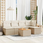 Loungebankset van beige materiaal met gepoedercoat staal afmetingen - Tuinsets