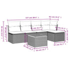 Loungebankset van beige materiaal met gepoedercoat staal afmetingen - Tuinsets