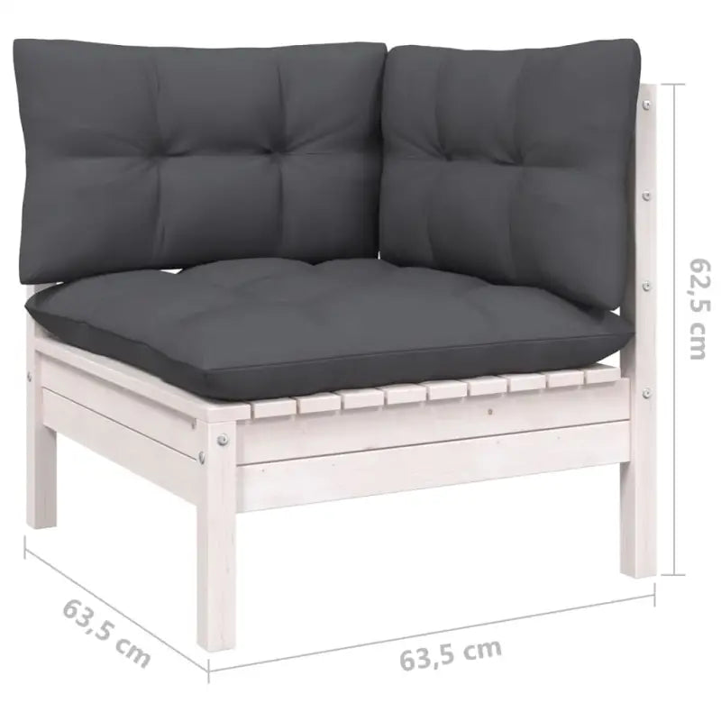 Loungebankset van massief grenenhout voor in de tuin - Tuinsets