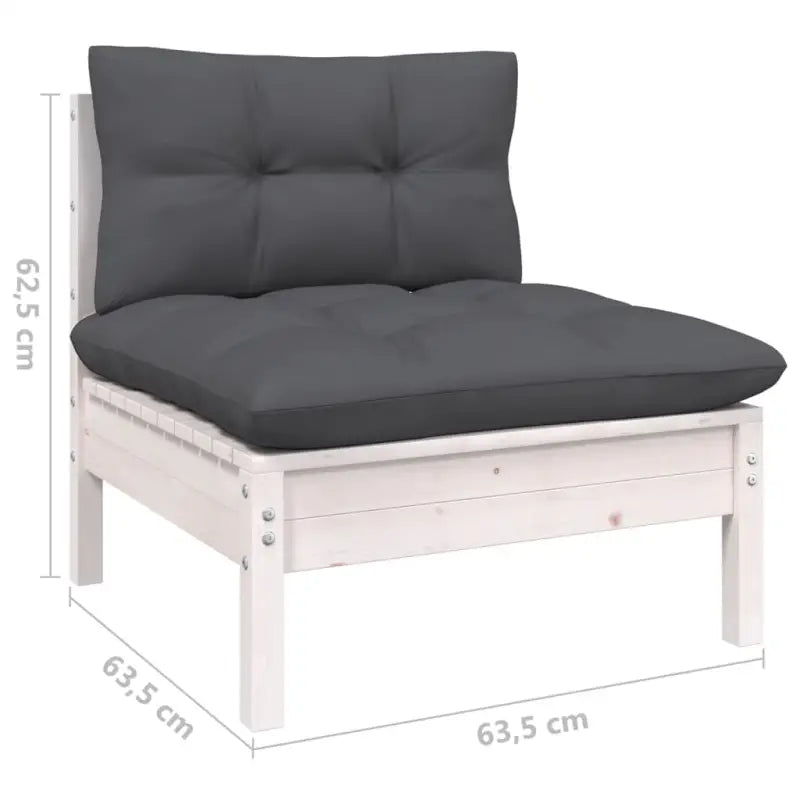 Loungebankset van massief grenenhout voor in de tuin - Tuinsets