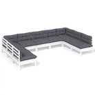 Loungebankset van massief grenenhout voor in de tuin - Tuinsets