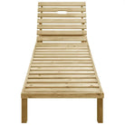 Loungebed van geïmpregneerd grenenhout met kussen voor buiten - Ligstoelen