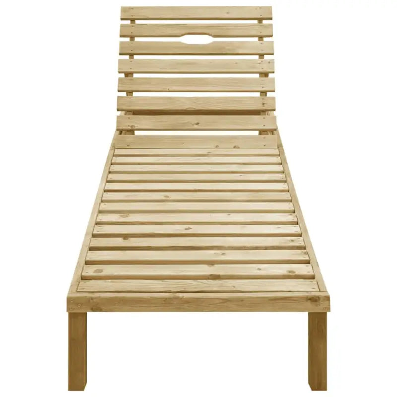 Loungebed van geïmpregneerd grenenhout met kussen voor buiten - Ligstoelen