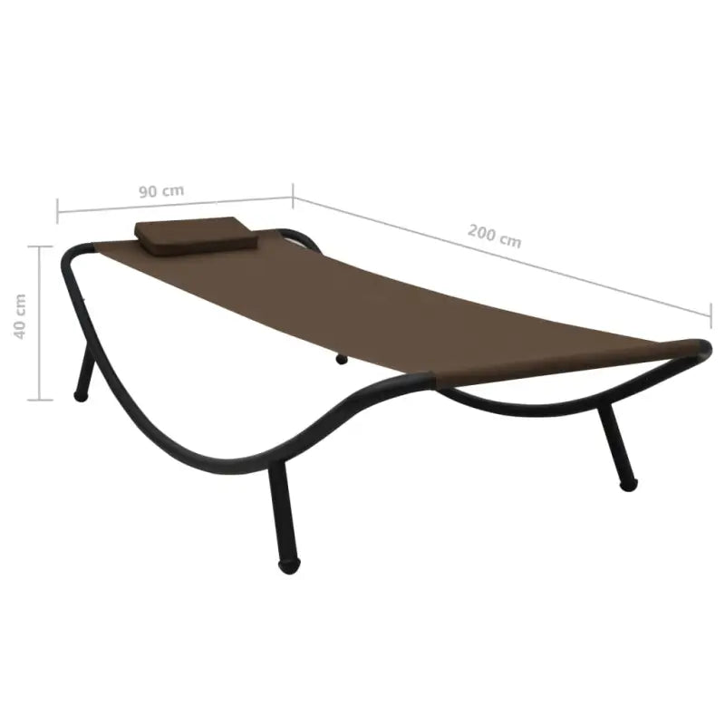 Loungebed voor tuin terras en strand van weerbestendig oxford stof - Tuinbedden