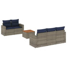 Loungebouwset voor tuin of terras met waterdichte tas en grijs materiaal - Grijs - Tuinsets