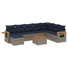 Loungehoek in grijs materiaal met gepoedercoat staal en waterdichte tas - Tuinsets