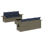 Loungehoek in Grijs Materiaal met Waterdichte Zak en Gepoedercoat Staal - Tuinsets