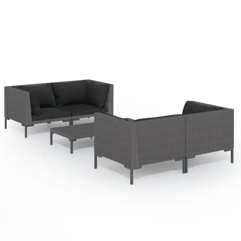 Loungehoek met halfrond pe-rattan en lichte constructie voor buiten - Tuinsets