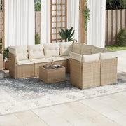 Loungeset in beige materiaal en gepoedercoat staal met perfecte afmetingen - Tuinsets