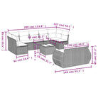 Loungeset in beige materiaal met waterdichte tas en gepoedercoat staal - Tuinsets